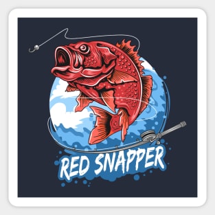 anger fish red snapper Sticker